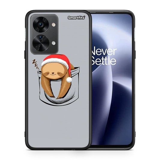 Θήκη OnePlus Nord 2T Xmas Zzzz από τη Smartfits με σχέδιο στο πίσω μέρος και μαύρο περίβλημα | OnePlus Nord 2T Xmas Zzzz case with colorful back and black bezels