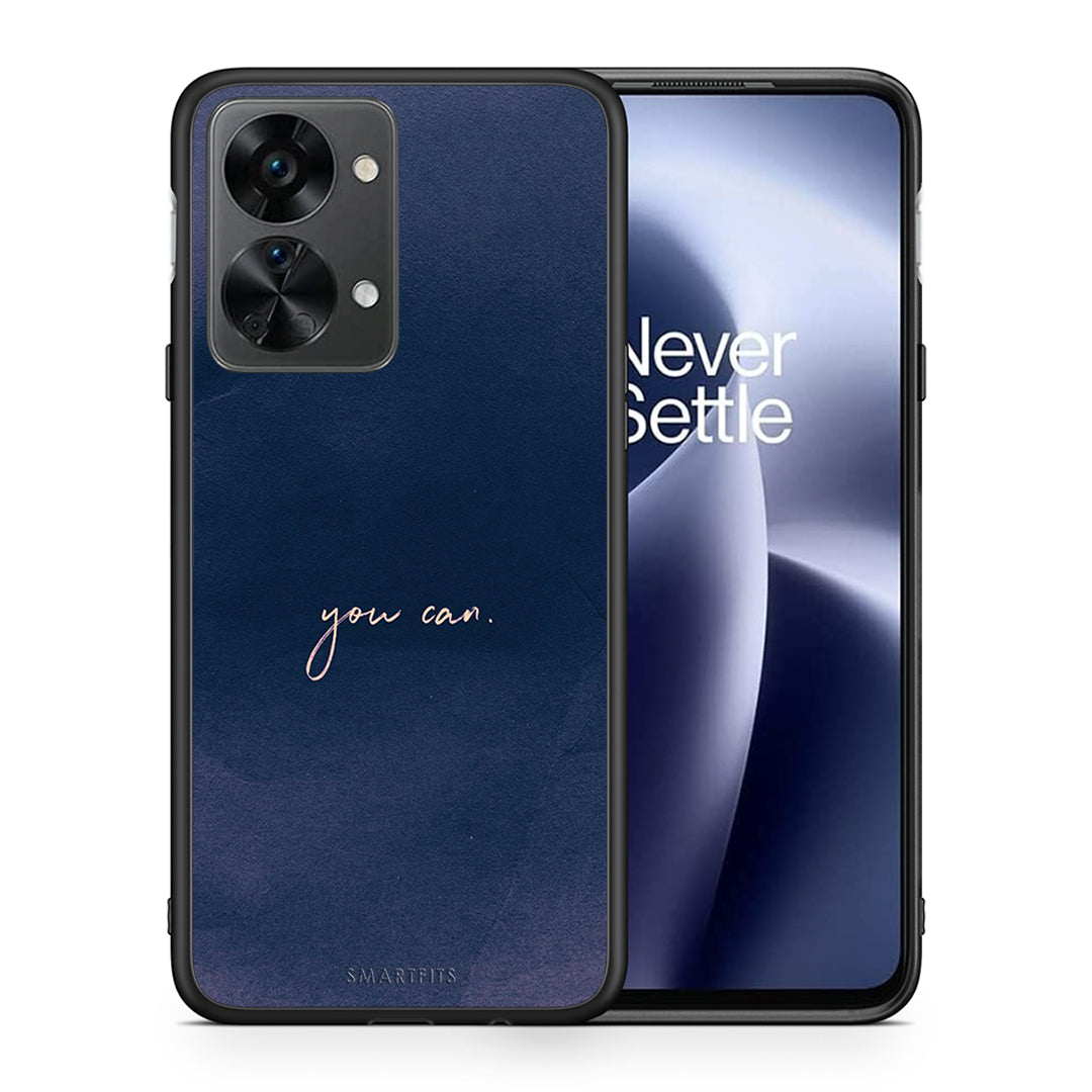 Θήκη OnePlus Nord 2T You Can από τη Smartfits με σχέδιο στο πίσω μέρος και μαύρο περίβλημα | OnePlus Nord 2T You Can case with colorful back and black bezels