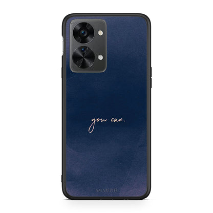 OnePlus Nord 2T You Can θήκη από τη Smartfits με σχέδιο στο πίσω μέρος και μαύρο περίβλημα | Smartphone case with colorful back and black bezels by Smartfits
