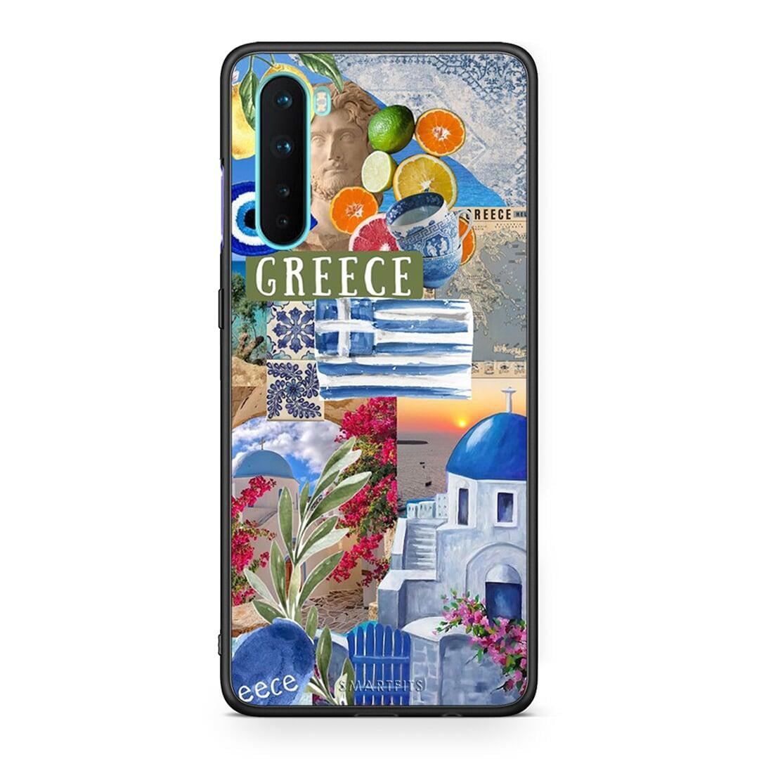 OnePlus Nord 5G All Greek Θήκη από τη Smartfits με σχέδιο στο πίσω μέρος και μαύρο περίβλημα | Smartphone case with colorful back and black bezels by Smartfits