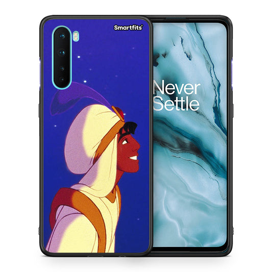 Θήκη OnePlus Nord 5G Alladin And Jasmine Love 1 από τη Smartfits με σχέδιο στο πίσω μέρος και μαύρο περίβλημα | OnePlus Nord 5G Alladin And Jasmine Love 1 case with colorful back and black bezels