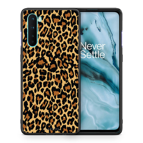Θήκη OnePlus Nord 5G Leopard Animal από τη Smartfits με σχέδιο στο πίσω μέρος και μαύρο περίβλημα | OnePlus Nord 5G Leopard Animal case with colorful back and black bezels