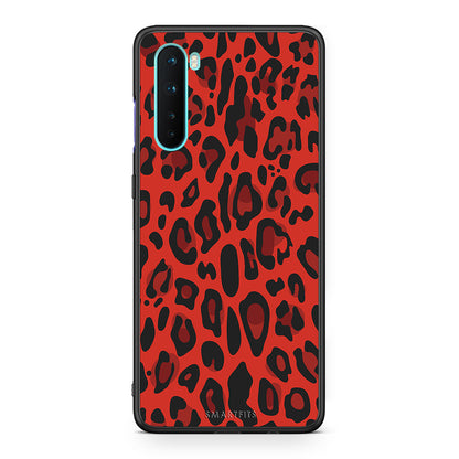 4 - OnePlus Nord 5G Red Leopard Animal case, cover, bumper