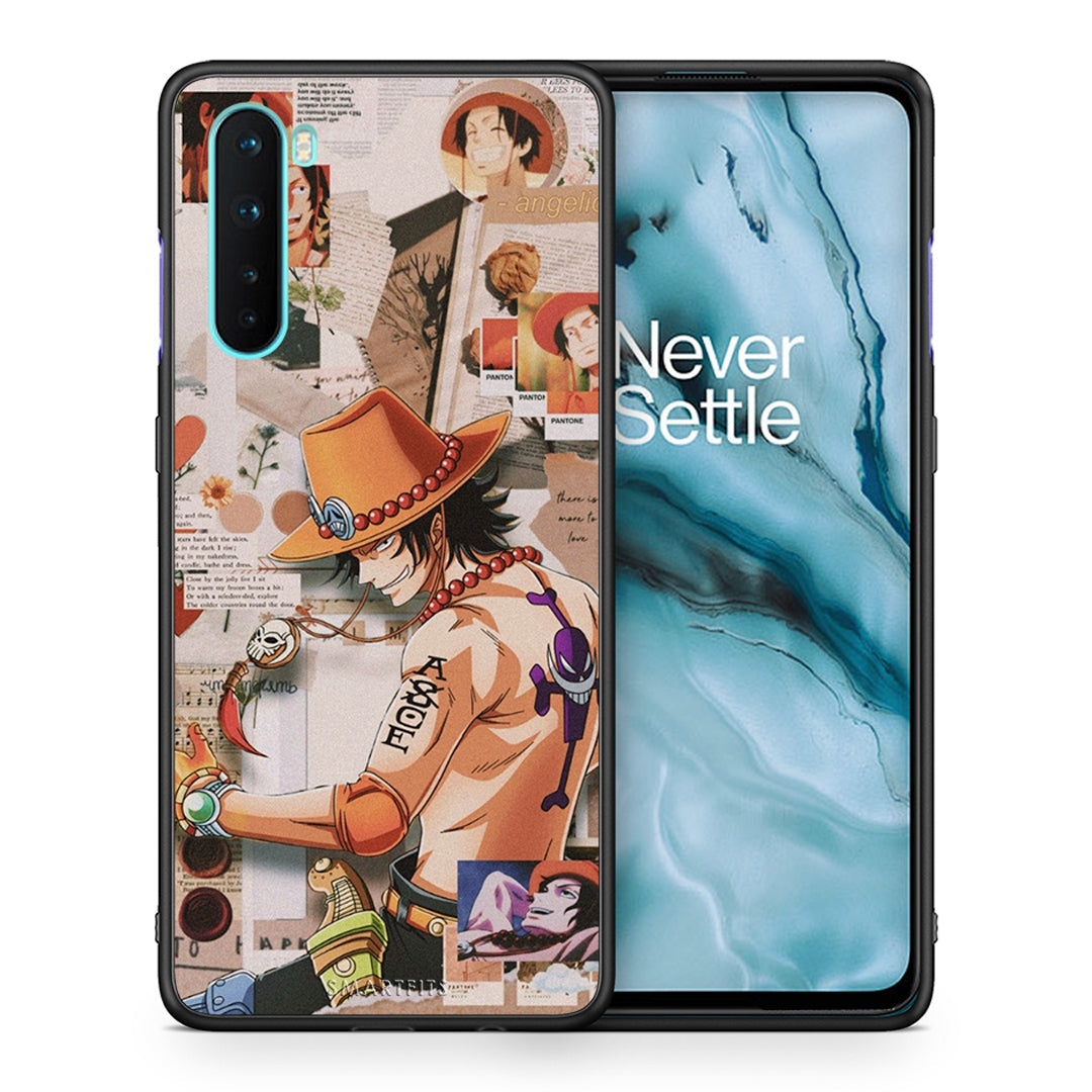 Θήκη OnePlus Nord 5G Anime Collage από τη Smartfits με σχέδιο στο πίσω μέρος και μαύρο περίβλημα | OnePlus Nord 5G Anime Collage case with colorful back and black bezels
