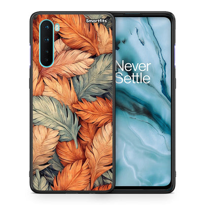 Θήκη OnePlus Nord 5G Autumn Leaves από τη Smartfits με σχέδιο στο πίσω μέρος και μαύρο περίβλημα | OnePlus Nord 5G Autumn Leaves case with colorful back and black bezels