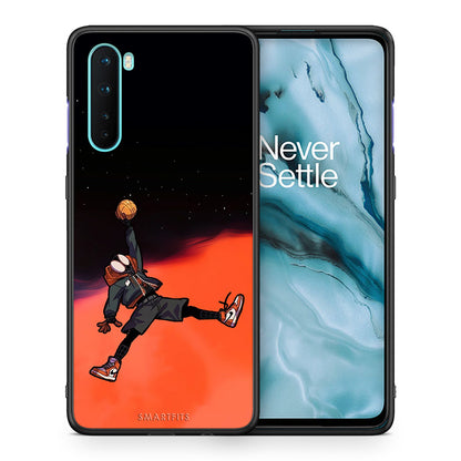 Θήκη OnePlus Nord 5G Basketball Hero από τη Smartfits με σχέδιο στο πίσω μέρος και μαύρο περίβλημα | OnePlus Nord 5G Basketball Hero case with colorful back and black bezels