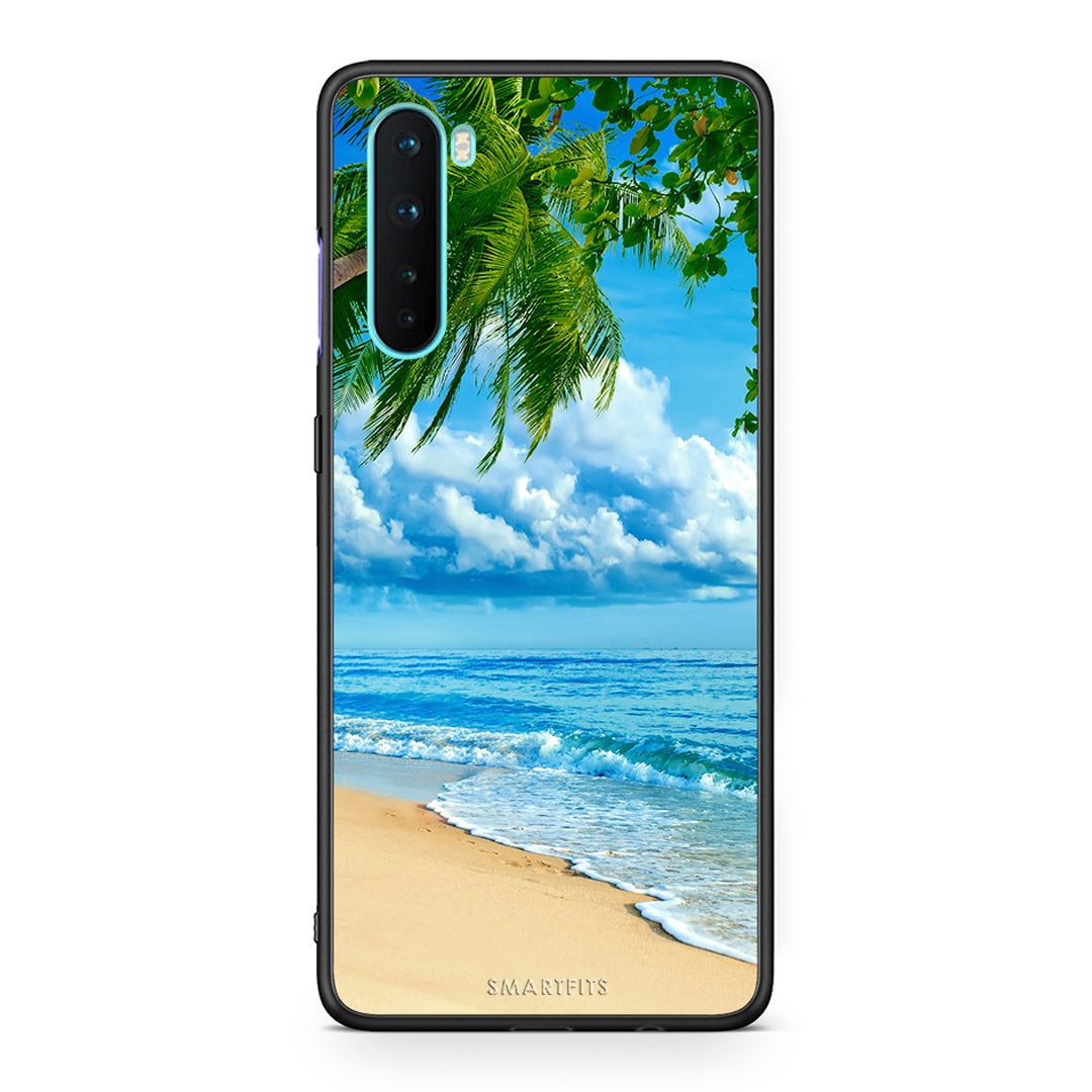 OnePlus Nord 5G Beautiful Beach θήκη από τη Smartfits με σχέδιο στο πίσω μέρος και μαύρο περίβλημα | Smartphone case with colorful back and black bezels by Smartfits