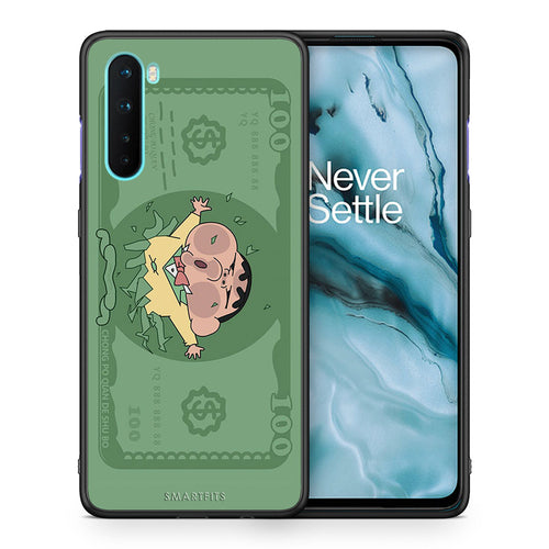 Θήκη Αγίου Βαλεντίνου OnePlus Nord 5G Big Money από τη Smartfits με σχέδιο στο πίσω μέρος και μαύρο περίβλημα | OnePlus Nord 5G Big Money case with colorful back and black bezels