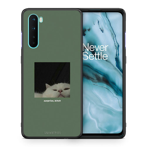 Θήκη OnePlus Nord 5G Bitch Surprise από τη Smartfits με σχέδιο στο πίσω μέρος και μαύρο περίβλημα | OnePlus Nord 5G Bitch Surprise case with colorful back and black bezels
