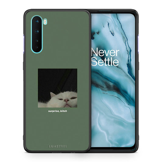 Θήκη OnePlus Nord 5G Bitch Surprise από τη Smartfits με σχέδιο στο πίσω μέρος και μαύρο περίβλημα | OnePlus Nord 5G Bitch Surprise case with colorful back and black bezels