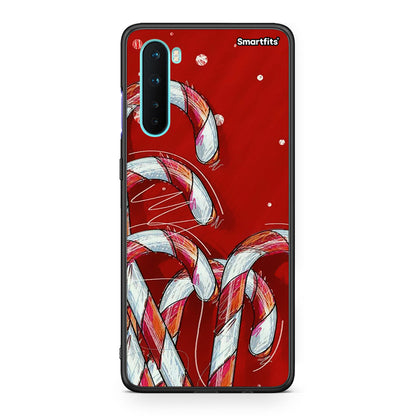 OnePlus Nord 5G Candy Cane θήκη από τη Smartfits με σχέδιο στο πίσω μέρος και μαύρο περίβλημα | Smartphone case with colorful back and black bezels by Smartfits