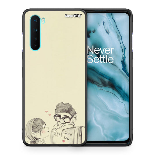 Θήκη OnePlus Nord 5G Carl And Ellie από τη Smartfits με σχέδιο στο πίσω μέρος και μαύρο περίβλημα | OnePlus Nord 5G Carl And Ellie case with colorful back and black bezels