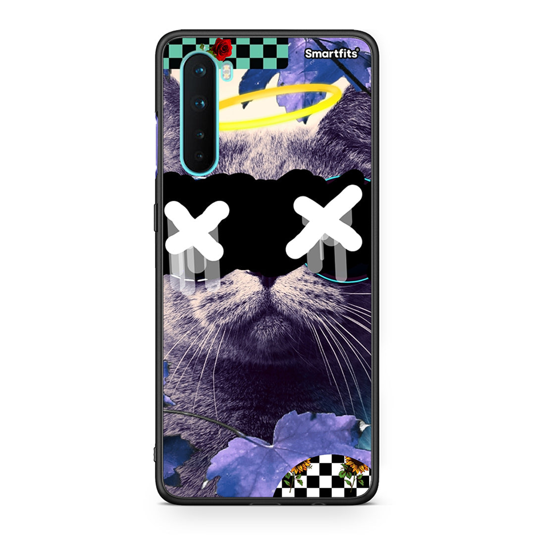 OnePlus Nord 5G Cat Collage θήκη από τη Smartfits με σχέδιο στο πίσω μέρος και μαύρο περίβλημα | Smartphone case with colorful back and black bezels by Smartfits