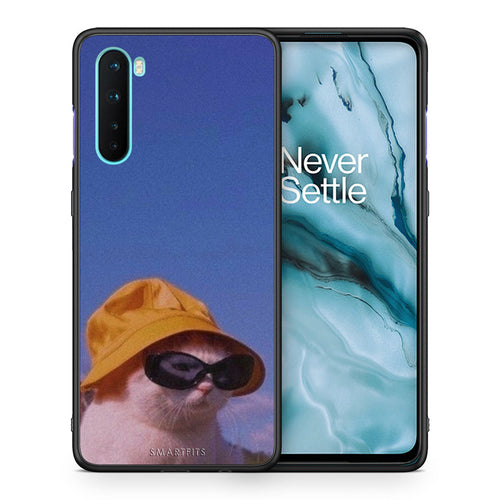 Θήκη OnePlus Nord 5G Cat Diva από τη Smartfits με σχέδιο στο πίσω μέρος και μαύρο περίβλημα | OnePlus Nord 5G Cat Diva case with colorful back and black bezels