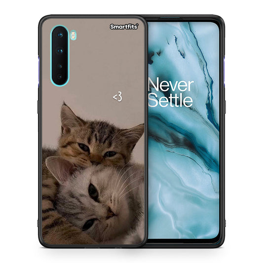 Θήκη OnePlus Nord 5G Cats In Love από τη Smartfits με σχέδιο στο πίσω μέρος και μαύρο περίβλημα | OnePlus Nord 5G Cats In Love case with colorful back and black bezels