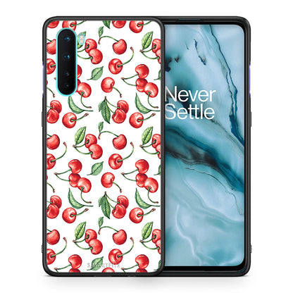 Θήκη OnePlus Nord 5G Cherry Summer από τη Smartfits με σχέδιο στο πίσω μέρος και μαύρο περίβλημα | OnePlus Nord 5G Cherry Summer case with colorful back and black bezels