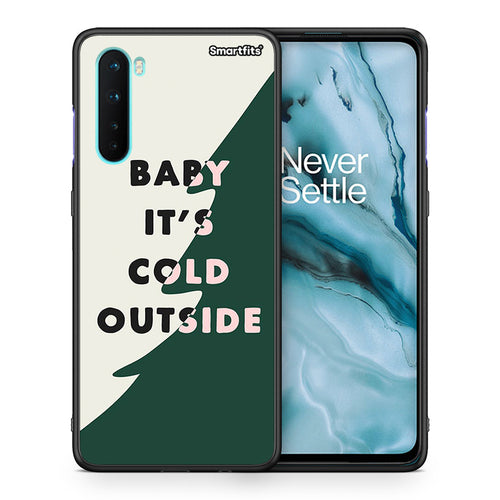 Θήκη OnePlus Nord 5G Cold Outside από τη Smartfits με σχέδιο στο πίσω μέρος και μαύρο περίβλημα | OnePlus Nord 5G Cold Outside case with colorful back and black bezels