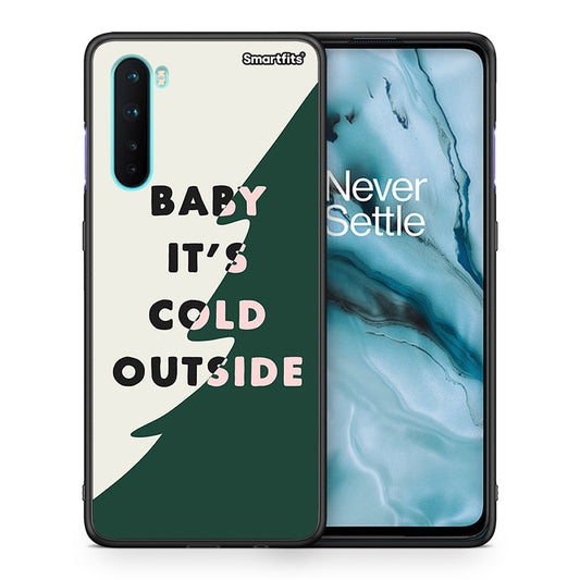 Θήκη OnePlus Nord 5G Cold Outside από τη Smartfits με σχέδιο στο πίσω μέρος και μαύρο περίβλημα | OnePlus Nord 5G Cold Outside case with colorful back and black bezels