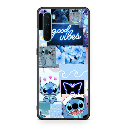 OnePlus Nord 5G Collage Good Vibes Θήκη Αγίου Βαλεντίνου από τη Smartfits με σχέδιο στο πίσω μέρος και μαύρο περίβλημα | Smartphone case with colorful back and black bezels by Smartfits