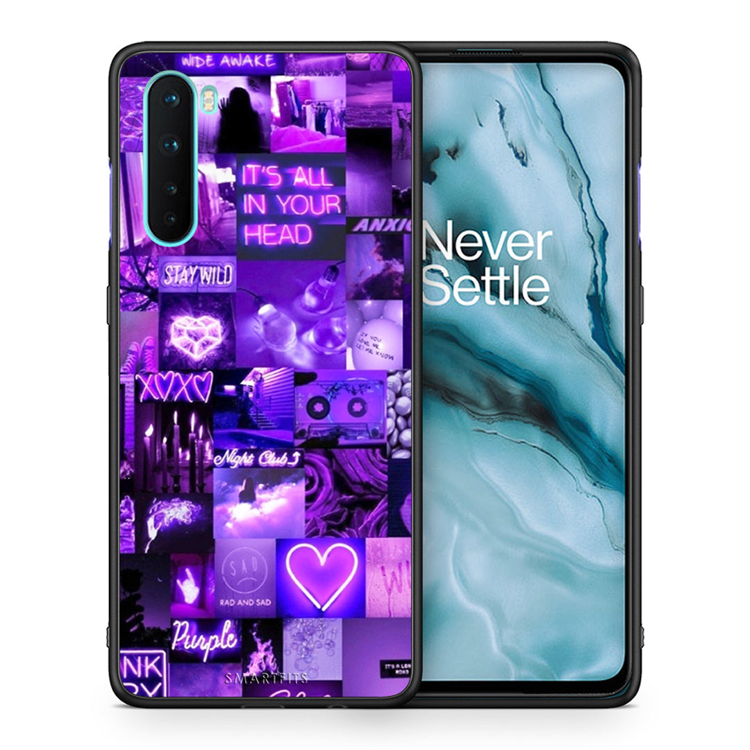 Θήκη Αγίου Βαλεντίνου OnePlus Nord 5G Collage Stay Wild από τη Smartfits με σχέδιο στο πίσω μέρος και μαύρο περίβλημα | OnePlus Nord 5G Collage Stay Wild case with colorful back and black bezels