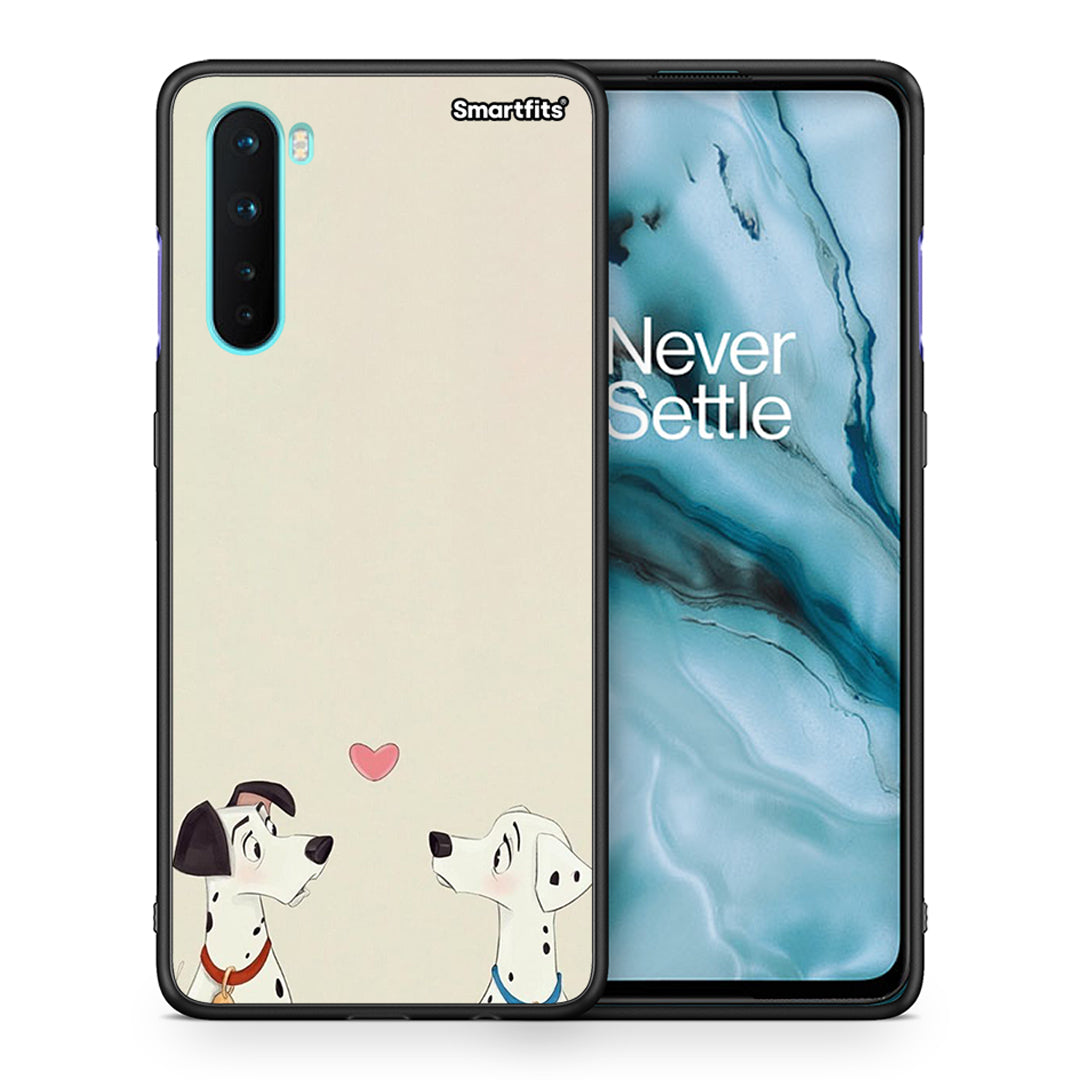 Θήκη OnePlus Nord 5G Dalmatians Love από τη Smartfits με σχέδιο στο πίσω μέρος και μαύρο περίβλημα | OnePlus Nord 5G Dalmatians Love case with colorful back and black bezels