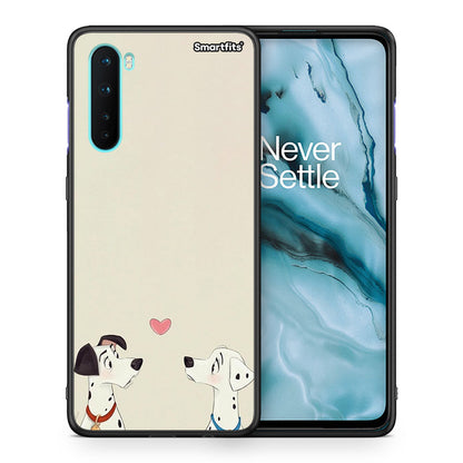 Θήκη OnePlus Nord 5G Dalmatians Love από τη Smartfits με σχέδιο στο πίσω μέρος και μαύρο περίβλημα | OnePlus Nord 5G Dalmatians Love case with colorful back and black bezels