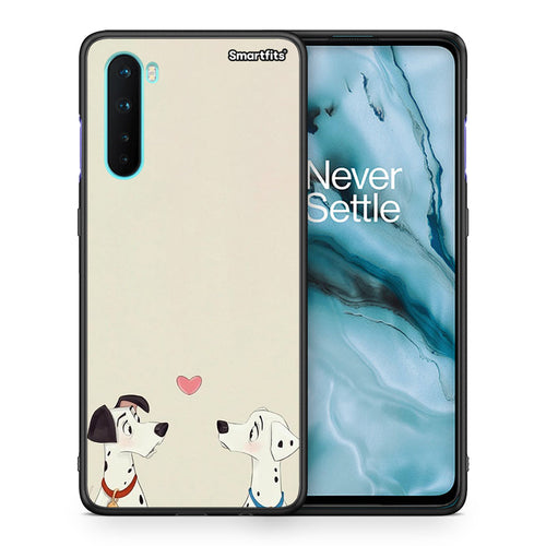 Θήκη OnePlus Nord 5G Dalmatians Love από τη Smartfits με σχέδιο στο πίσω μέρος και μαύρο περίβλημα | OnePlus Nord 5G Dalmatians Love case with colorful back and black bezels
