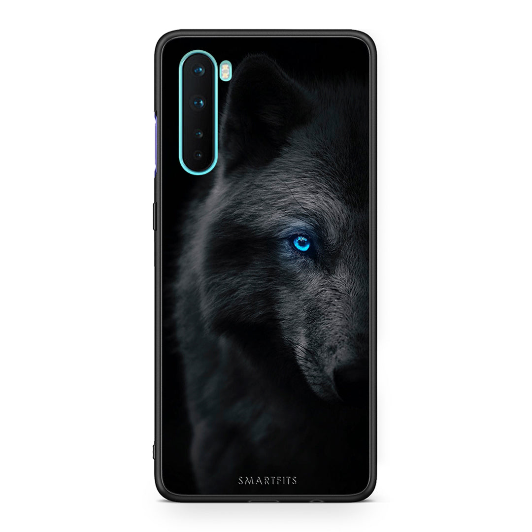 OnePlus Nord 5G Dark Wolf θήκη από τη Smartfits με σχέδιο στο πίσω μέρος και μαύρο περίβλημα | Smartphone case with colorful back and black bezels by Smartfits