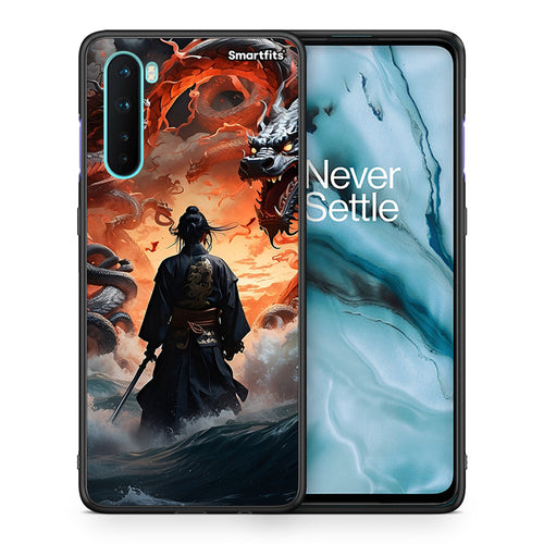 Θήκη OnePlus Nord 5G Dragons Fight από τη Smartfits με σχέδιο στο πίσω μέρος και μαύρο περίβλημα | OnePlus Nord 5G Dragons Fight case with colorful back and black bezels