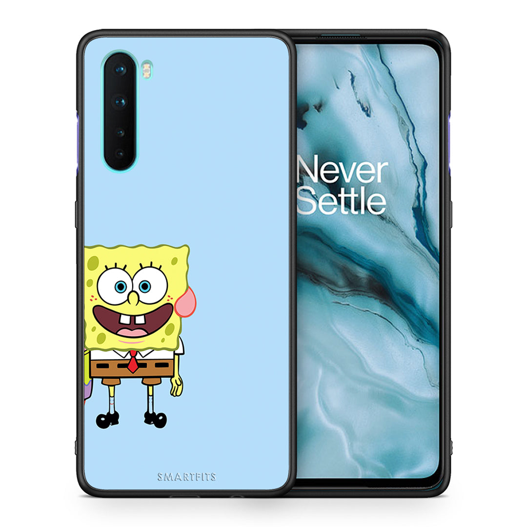 Θήκη OnePlus Nord 5G Friends Bob από τη Smartfits με σχέδιο στο πίσω μέρος και μαύρο περίβλημα | OnePlus Nord 5G Friends Bob case with colorful back and black bezels