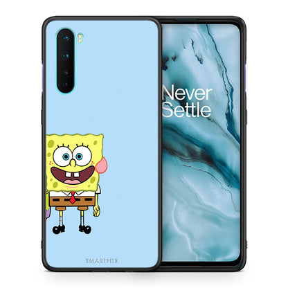 Θήκη OnePlus Nord 5G Friends Bob από τη Smartfits με σχέδιο στο πίσω μέρος και μαύρο περίβλημα | OnePlus Nord 5G Friends Bob case with colorful back and black bezels