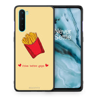 Thumbnail for Θήκη Αγίου Βαλεντίνου OnePlus Nord 5G Fries Before Guys από τη Smartfits με σχέδιο στο πίσω μέρος και μαύρο περίβλημα | OnePlus Nord 5G Fries Before Guys case with colorful back and black bezels