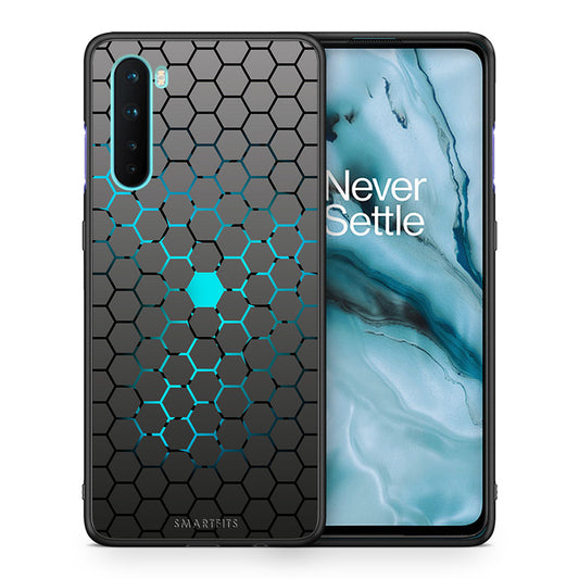 Θήκη OnePlus Nord 5G Hexagonal Geometric από τη Smartfits με σχέδιο στο πίσω μέρος και μαύρο περίβλημα | OnePlus Nord 5G Hexagonal Geometric case with colorful back and black bezels