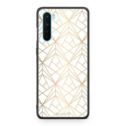 111 - OnePlus Nord 5G Luxury White Geometric case, cover, bumper