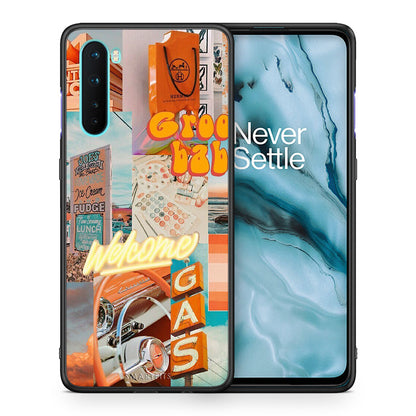 Θήκη Αγίου Βαλεντίνου OnePlus Nord 5G Groovy Babe από τη Smartfits με σχέδιο στο πίσω μέρος και μαύρο περίβλημα | OnePlus Nord 5G Groovy Babe case with colorful back and black bezels