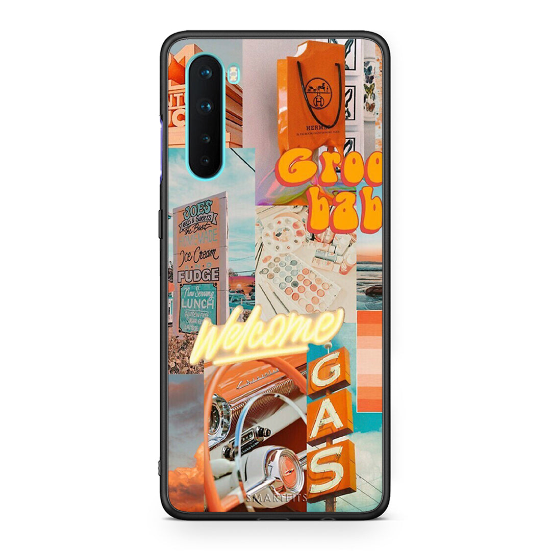 OnePlus Nord 5G Groovy Babe Θήκη Αγίου Βαλεντίνου από τη Smartfits με σχέδιο στο πίσω μέρος και μαύρο περίβλημα | Smartphone case with colorful back and black bezels by Smartfits