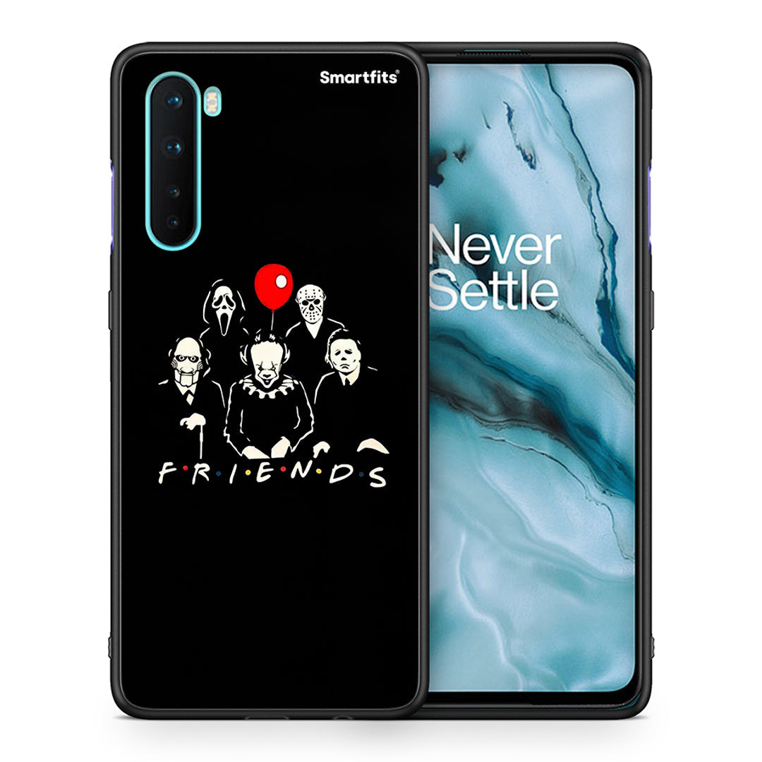 Θήκη OnePlus Nord 5G Halloween Friends από τη Smartfits με σχέδιο στο πίσω μέρος και μαύρο περίβλημα | OnePlus Nord 5G Halloween Friends case with colorful back and black bezels