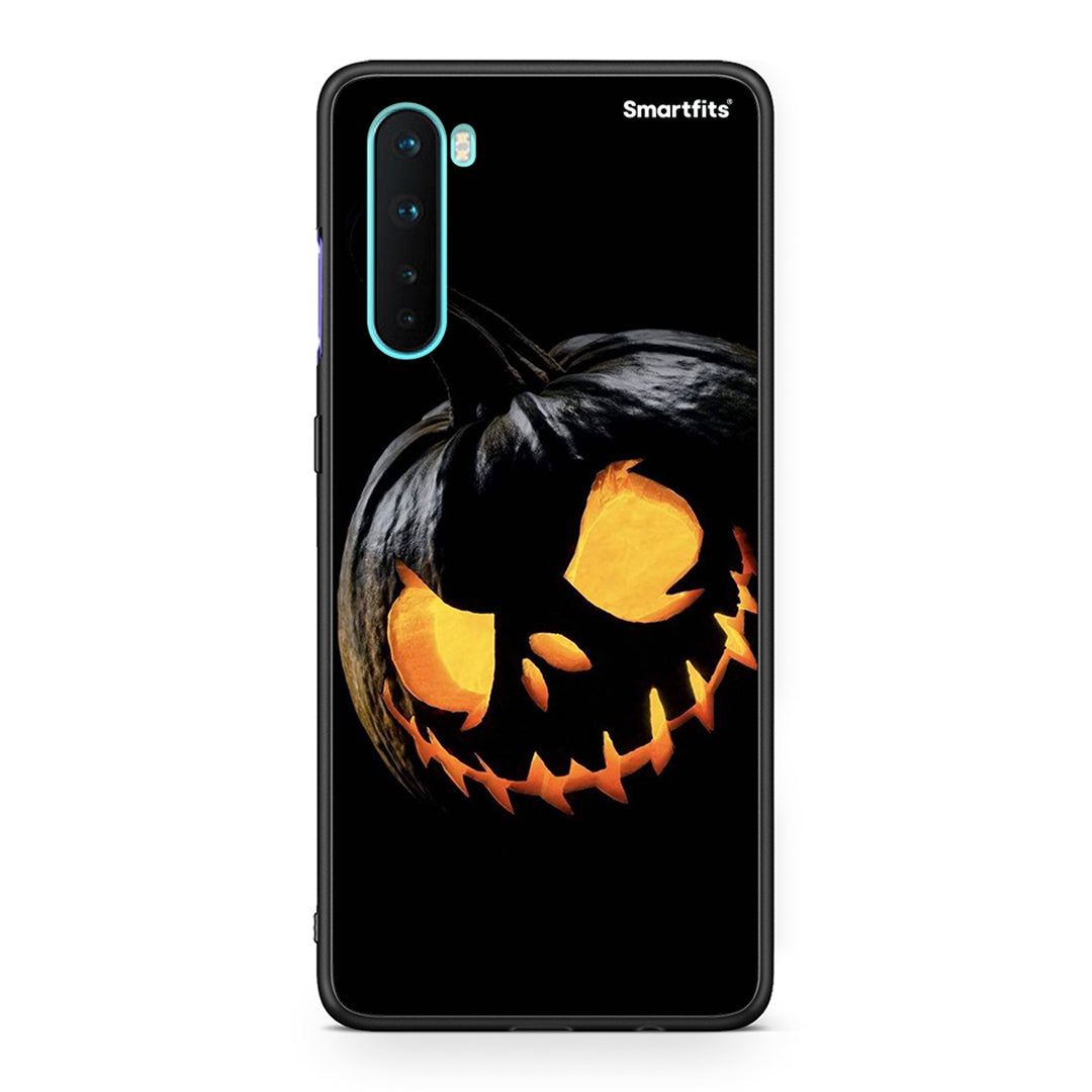 OnePlus Nord 5G Halloween Scary Pumpkin Θήκη από τη Smartfits με σχέδιο στο πίσω μέρος και μαύρο περίβλημα | Smartphone case with colorful back and black bezels by Smartfits