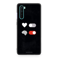 Thumbnail for OnePlus Nord 5G Heart Vs Brain Θήκη Αγίου Βαλεντίνου από τη Smartfits με σχέδιο στο πίσω μέρος και μαύρο περίβλημα | Smartphone case with colorful back and black bezels by Smartfits