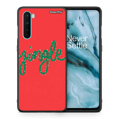 Θήκη OnePlus Nord 5G Jingle Xmas από τη Smartfits με σχέδιο στο πίσω μέρος και μαύρο περίβλημα | OnePlus Nord 5G Jingle Xmas case with colorful back and black bezels