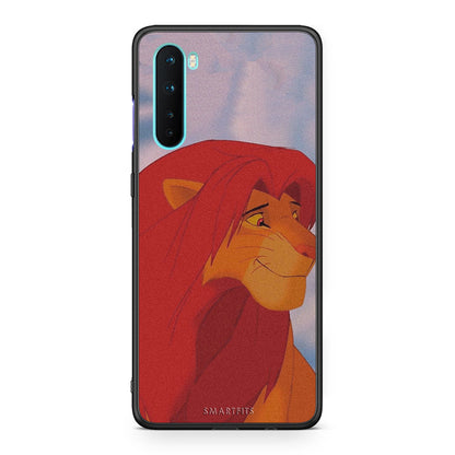 OnePlus Nord 5G Lion Love 1 Θήκη Αγίου Βαλεντίνου από τη Smartfits με σχέδιο στο πίσω μέρος και μαύρο περίβλημα | Smartphone case with colorful back and black bezels by Smartfits