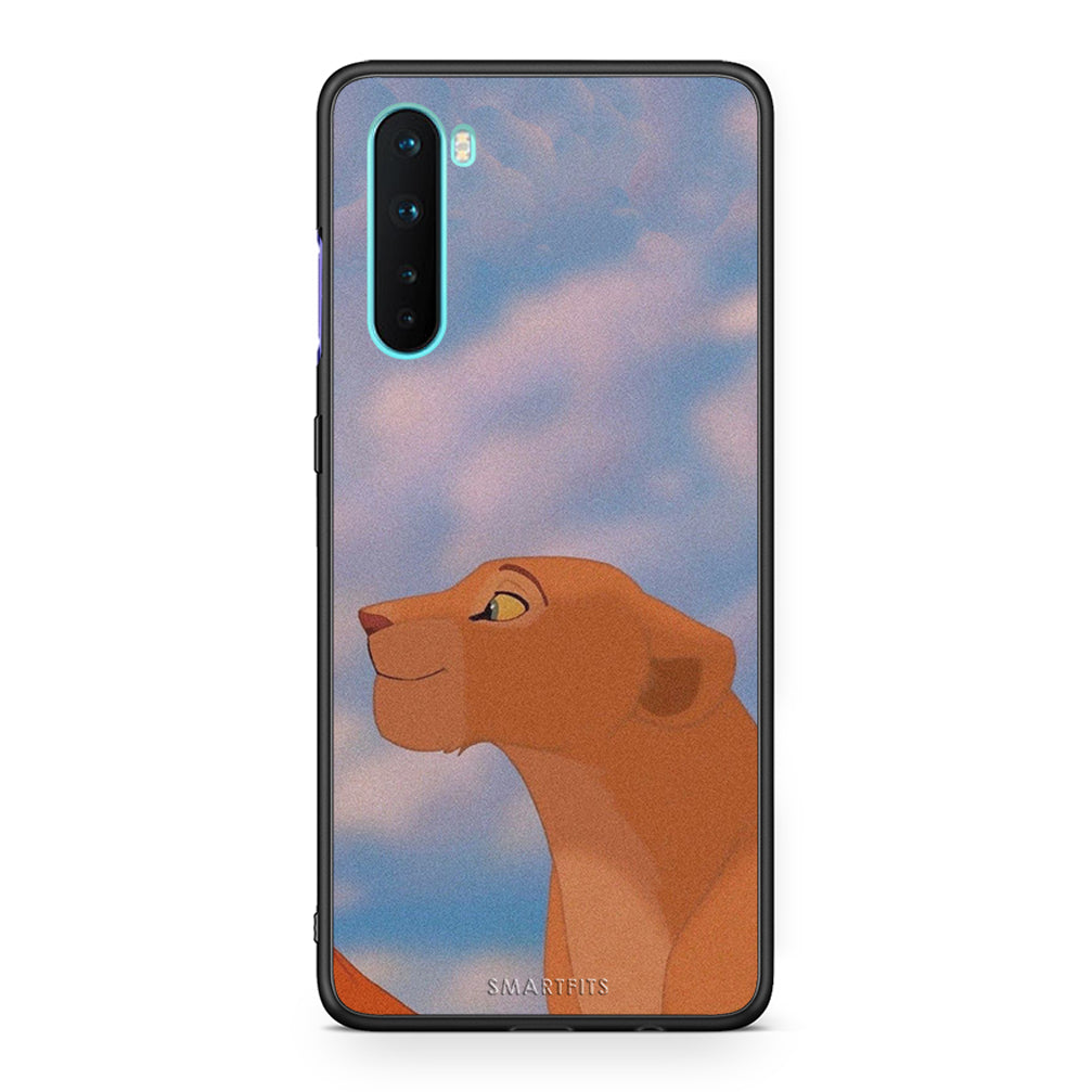 OnePlus Nord 5G Lion Love 2 Θήκη Αγίου Βαλεντίνου από τη Smartfits με σχέδιο στο πίσω μέρος και μαύρο περίβλημα | Smartphone case with colorful back and black bezels by Smartfits