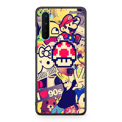 OnePlus Nord 5G Love The 90s θήκη από τη Smartfits με σχέδιο στο πίσω μέρος και μαύρο περίβλημα | Smartphone case with colorful back and black bezels by Smartfits