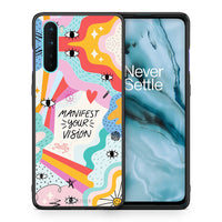 Thumbnail for Θήκη OnePlus Nord 5G Manifest Your Vision από τη Smartfits με σχέδιο στο πίσω μέρος και μαύρο περίβλημα | OnePlus Nord 5G Manifest Your Vision case with colorful back and black bezels