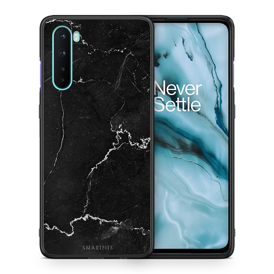 Θήκη OnePlus Nord 5G Marble Black από τη Smartfits με σχέδιο στο πίσω μέρος και μαύρο περίβλημα | OnePlus Nord 5G Marble Black case with colorful back and black bezels