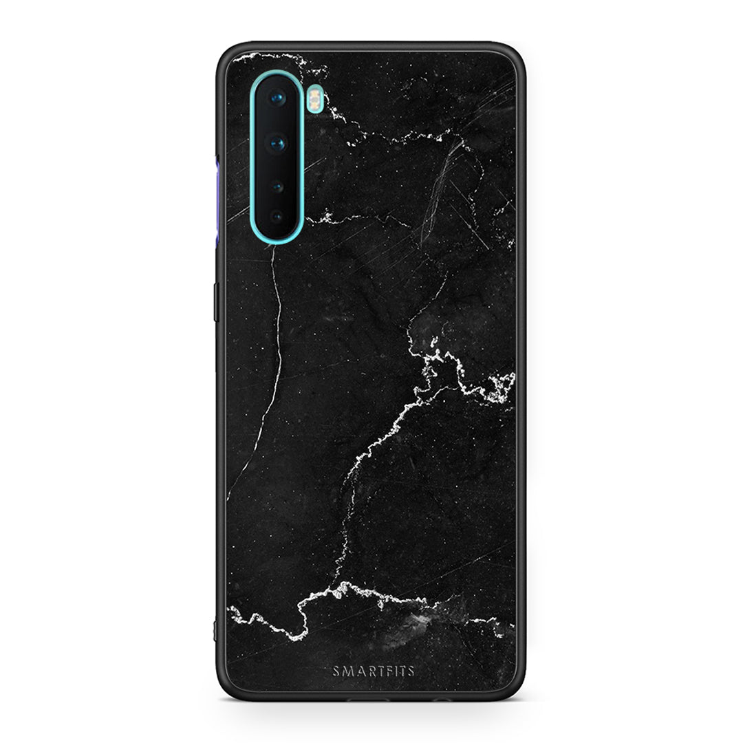OnePlus Nord 5G Marble Black θήκη από τη Smartfits με σχέδιο στο πίσω μέρος και μαύρο περίβλημα | Smartphone case with colorful back and black bezels by Smartfits