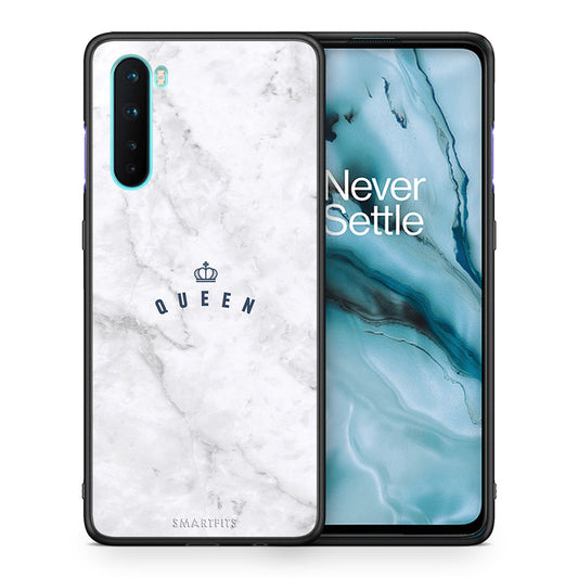 Θήκη OnePlus Nord 5G Queen Marble από τη Smartfits με σχέδιο στο πίσω μέρος και μαύρο περίβλημα | OnePlus Nord 5G Queen Marble case with colorful back and black bezels