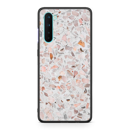 OnePlus Nord 5G Marble Terrazzo θήκη από τη Smartfits με σχέδιο στο πίσω μέρος και μαύρο περίβλημα | Smartphone case with colorful back and black bezels by Smartfits