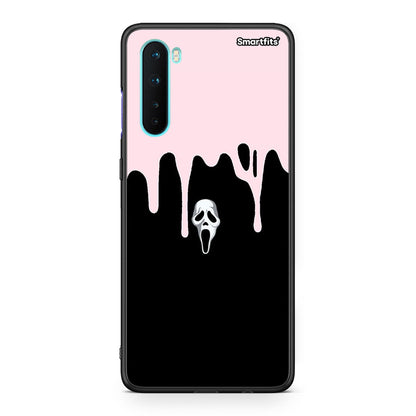 OnePlus Nord 5G Melting Halloween Mask Θήκη από τη Smartfits με σχέδιο στο πίσω μέρος και μαύρο περίβλημα | Smartphone case with colorful back and black bezels by Smartfits