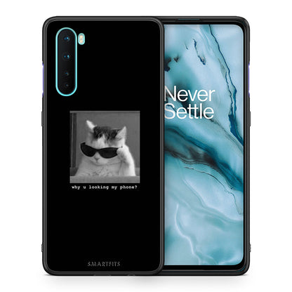 Θήκη OnePlus Nord 5G Meme Cat από τη Smartfits με σχέδιο στο πίσω μέρος και μαύρο περίβλημα | OnePlus Nord 5G Meme Cat case with colorful back and black bezels